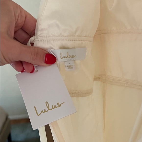 Lulu’s Cream Ruffled Maxi Dress - Picture 2 of 6